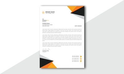 abstract letterhead Design modern Business letterhead design template. modern company letterhead Template. modern corporate letterhead template design. Clean professional corporate company letterhead.