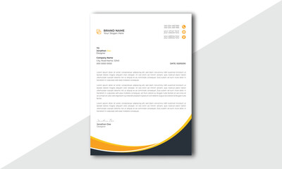 abstract letterhead Design modern Business letterhead design template. modern company letterhead Template. modern corporate letterhead template design. Clean professional corporate company letterhead.