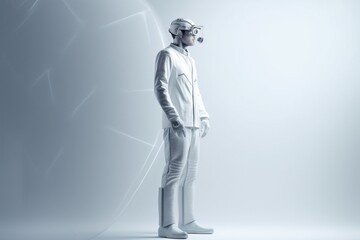 Medicine of the future. Healthcare technology and the networking concept. DNA. Digital health and networking on the hologram. Futuristic physician. Engineering and Medtech. Generative AI