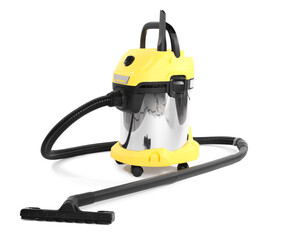 Naklejka premium Vacuum cleaner on white background