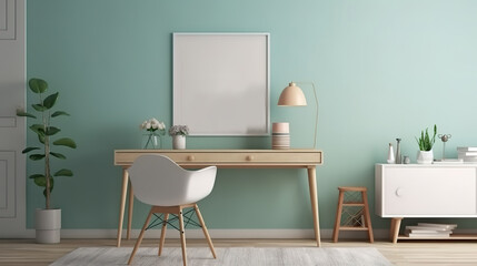 Minimal living room interior design. Generative Ai