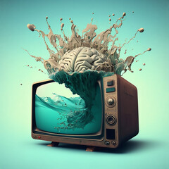 Brainwashing Vintage Television TV Set