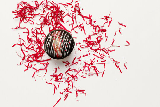 Chocolate Valentine Dessert on White