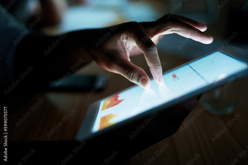 Poster deadlines are no match for a digital worker. an unrecognisable businesswoman using a digital tablet 