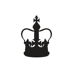 Silhouette of St Edwards Crown vector illustration