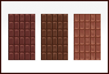 Group of Chocolate Bars Illustration