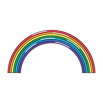 Isolated rainbow icon Flat design Vector illustration