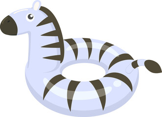Zebra pool floats illustration