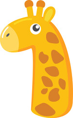 Giraffe pool floats illustration