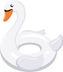 Swan pool floats illustration