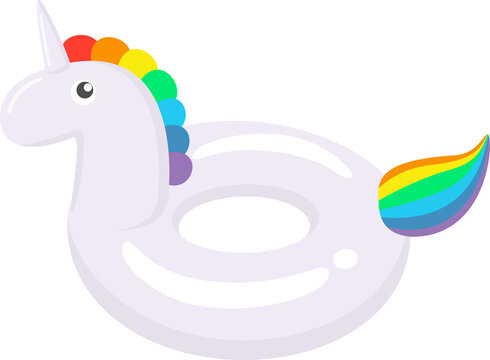 Unicorn pool floats illustration
