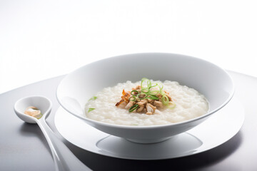 Chao Ga, Vietnamese rice porridge typically made with chicken, ginger, and scallions