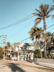 Picturesque house in the streets of Key West, Florida, USA.