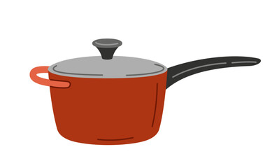 Pot with long handle sticker