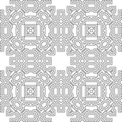 Geometric pattern of lines.  Black and white pattern for web page, textures, card, poster, fabric, textile.