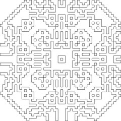 Geometric pattern of lines.  Black and white pattern for web page, textures, card, poster, fabric, textile.