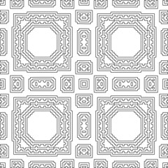 Geometric pattern of lines.  Black and white pattern for web page, textures, card, poster, fabric, textile.