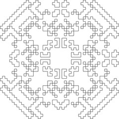 Geometric pattern of lines.  Black and white pattern for web page, textures, card, poster, fabric, textile.