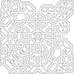 Geometric pattern of lines.  Black and white pattern for web page, textures, card, poster, fabric, textile.