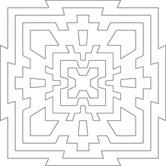 Geometric pattern of lines.  Black and white pattern for web page, textures, card, poster, fabric, textile.