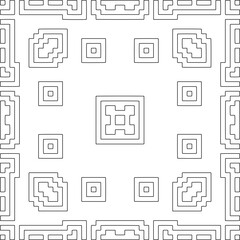 Geometric pattern.  Black and white pattern for web page, textures, card, poster, fabric, textile.