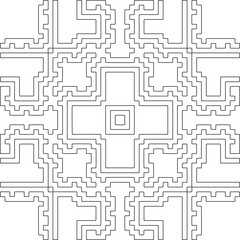 Geometric pattern.  Black and white pattern for web page, textures, card, poster, fabric, textile.