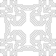 Geometric pattern.  Black and white pattern for web page, textures, card, poster, fabric, textile.