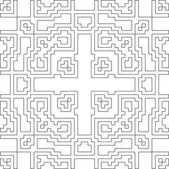 Geometric pattern.  Black and white pattern for web page, textures, card, poster, fabric, textile.