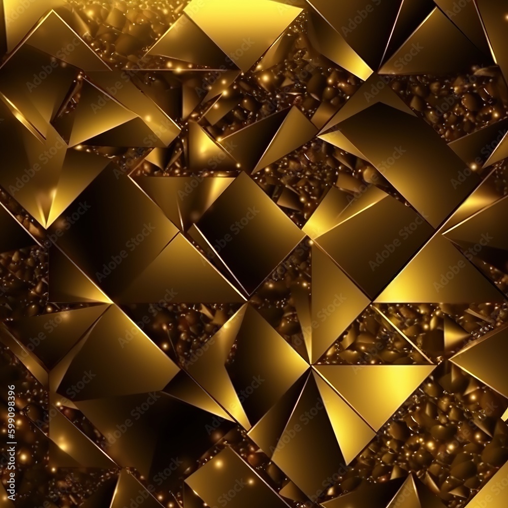 Poster lavish gold backdrop. generative AI