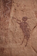 Kokopelli figure rock art