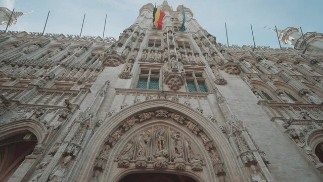 Brussels, Belgium - The Grand-Place Grote Markt Opulent Baroque Guildhalls, Flamboyant Town Hall, and neo-Gothic King's House