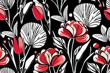 seamless pattern with flowers