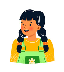 Portrait of talking girl