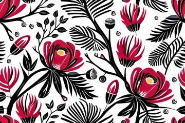seamless pattern with flowers