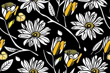 seamless pattern with flowers