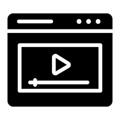 video marketing glyph icon