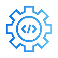 Obraz premium web programming gradient icon