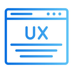 user experience gradient icon