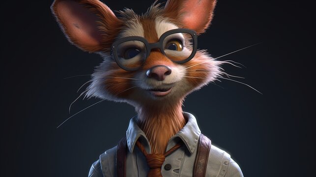 clueless inexperienced anthropomorphic bandicoot, digital art illustration, Generative AI