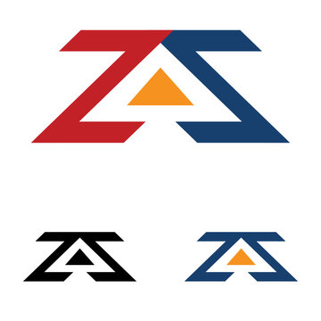 letter ZZ twin logo template