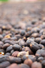 product background of pile of coffee beans