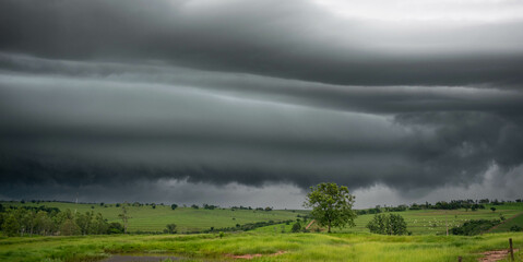 Storm clouds, storm panorama, weather change, dark clouds