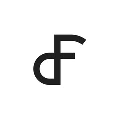 d F monogram logo icon vector design illustration