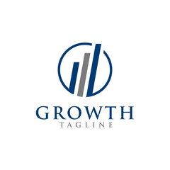growth logo vector design illustration