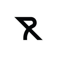 Simple and elegant letter R logo design concept isolated in white background