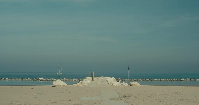Adriatic beach of Pescara shot in 4K