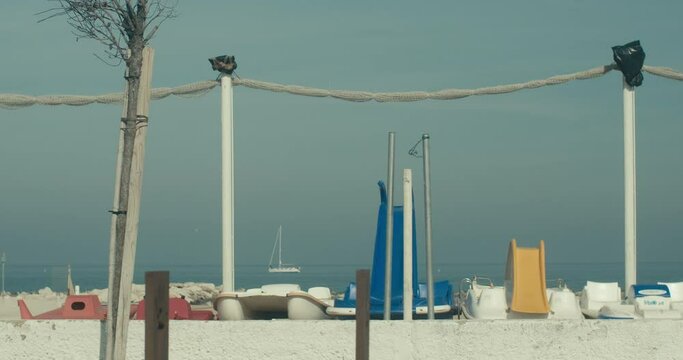 Adriatic beach of Pescara shot in 4K