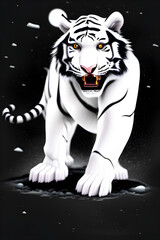 Legendary Animal White Tiger By AI Generator
