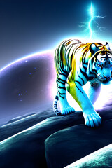 Legendary Animal White Tiger By AI Generator