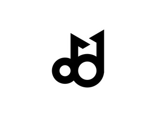 logo icon note music infinity